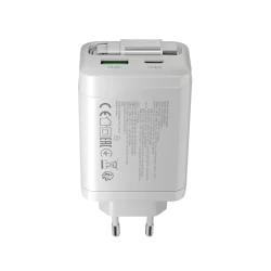 CANYON charger OnCharge 65RC Build-In Cable USB-C 65W 1xPD 1xQC EU White - 5