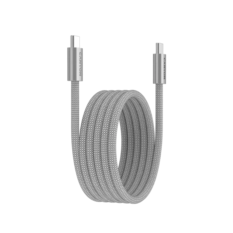 CANYON cable OnWire 60MG C-C 60W Magnet Braided 1m Light Grey - 1