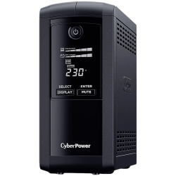 CyberPower UPS с AVR ,Line-Interactive, LCD display,700VA/390W, 4x Schuko, Runtime at 90W ( min ):33, Surge and Spike protection