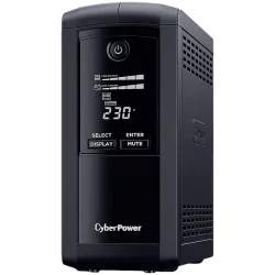 CyberPower UPS с AVR ,Line-Interactive, LCD display,700VA/390W, 4x Schuko, Runtime at 90W ( min ):33, Surge and Spike protection