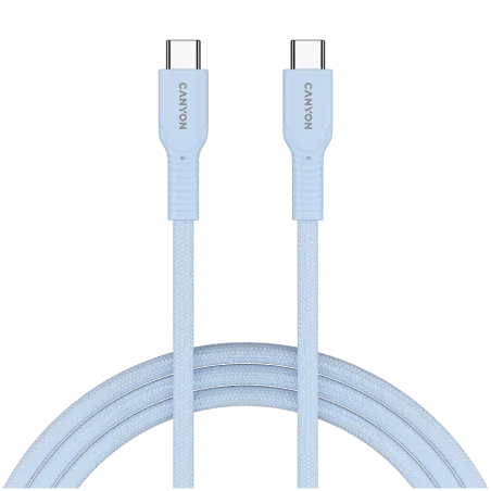 CANYON cable OnWire 60CL C-C 60W COLOR Braided 1m Light Blue - 1