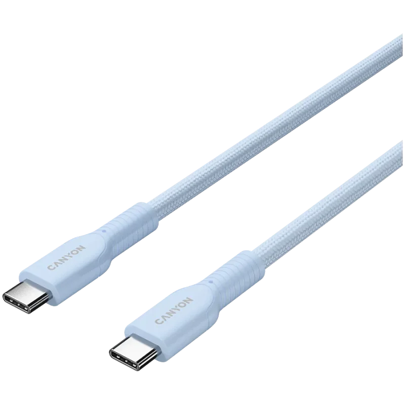 CANYON cable OnWire 60CL C-C 60W COLOR Braided 1m Light Blue - 1