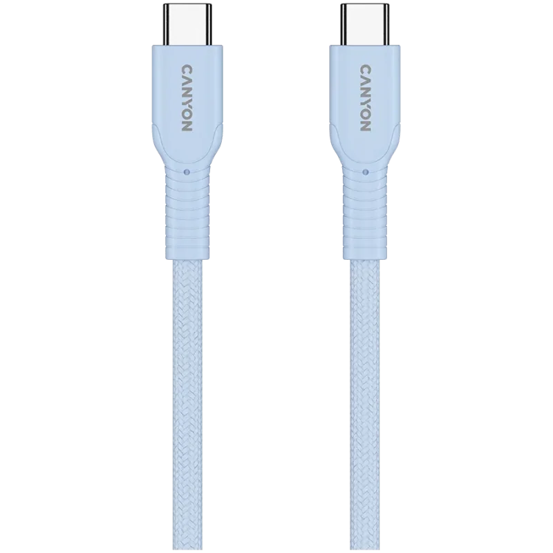 CANYON cable OnWire 60CL C-C 60W COLOR Braided 1m Light Blue - 1