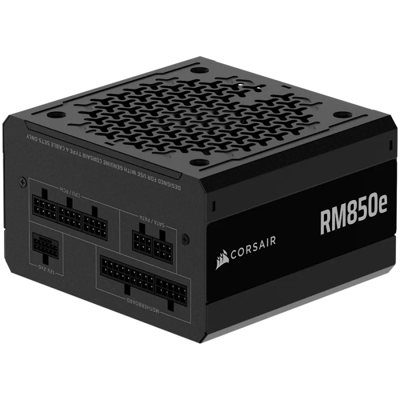 CORSAIR RM850e, 850 Watt, ATX 3.1, PCIe 5.1, Cybenetics GOLD Certified, Fully Modular - 1
