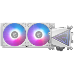 MSI MAG CORELIQUID I240 WHITE 2x 120mm ARGB Fans, Aluminium Radiator, Loop Dynamic Bearing, Intel LGA 1150/1151/1155/1156/1200/1