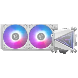 MSI MAG CORELIQUID I240 WHITE 2x 120mm ARGB Fans, Aluminium Radiator, Loop Dynamic Bearing, Intel LGA 1150/1151/1155/1156/1200/1