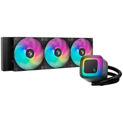 DeepCool LE360 V2, 360mm CPU Liquid Cooler, 3x120mm PWM ARGB Fans, ARGB block, Black, LGA1851/1700/1200/1151/1150/1155, AMD AM5/