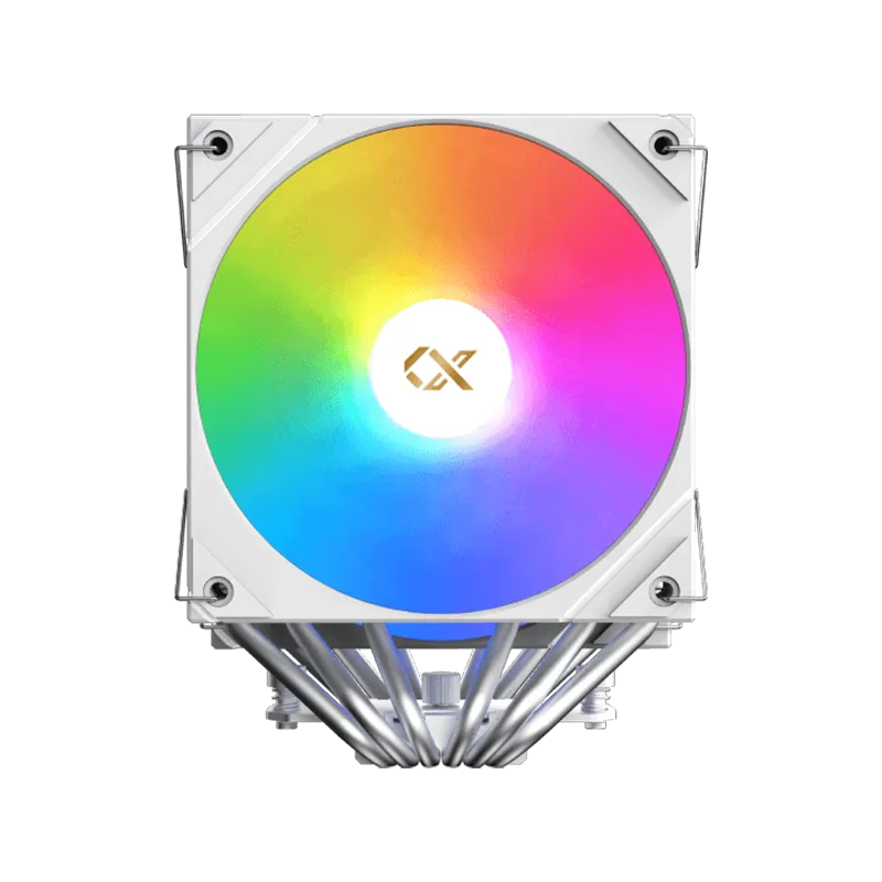 AK6 Dual Digital Arctic (WH, ARGB & Digital LED Panel Top Cover, 2PCS ARGB PWM Fan, Intel Backplate, Mini ARGB LED Controller) -