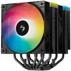 DeepCool AG620 BK ARGB V2, CPU Air Cooler, 2x120mm ARGB PWM Fan, Core Touch Technology 2.0, 6 Heatpipes, LGA1851/1700/1200/115x,