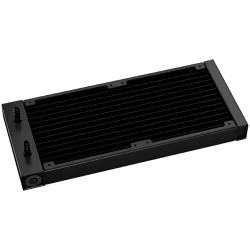 DeepCool LP240, 240mm CPU Liquid Cooler, 2x120mm ARGB PWM Fans, Dot-matrix Screen, Anti-Leak Technology, Black, LGA1851/1700/120