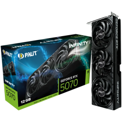 PALIT GeForce RTX 5070 Infinity 3 12GB GDDR7 192 bit, 1x HDMI 2.1b, 3x DP 2.1b, 3 Fan, 1x 16-pin pwr connector, 650W, board size