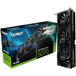 PALIT GeForce RTX 5070 Infinity 3 12GB GDDR7 192 bit, 1x HDMI 2.1b, 3x DP 2.1b, 3 Fan, 1x 16-pin pwr connector, 650W, board size