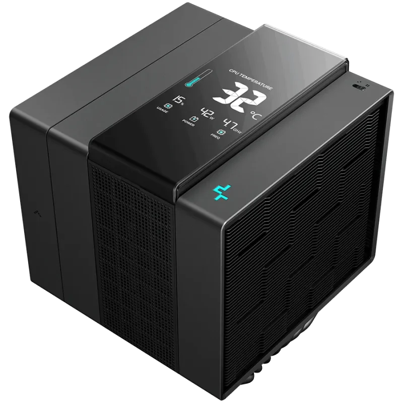 DeepCool ASSASSIN IV VC VISION, CPU Air Cooler, 1x120mm + 1x140mm FDB Fans, Fan Speed Switch, Digital Display, Vapor Chamber, TD