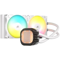 CORSAIR NAUTILUS 240 ARGB White, 240mm Radiator, Liquid CPU Cooler - 4