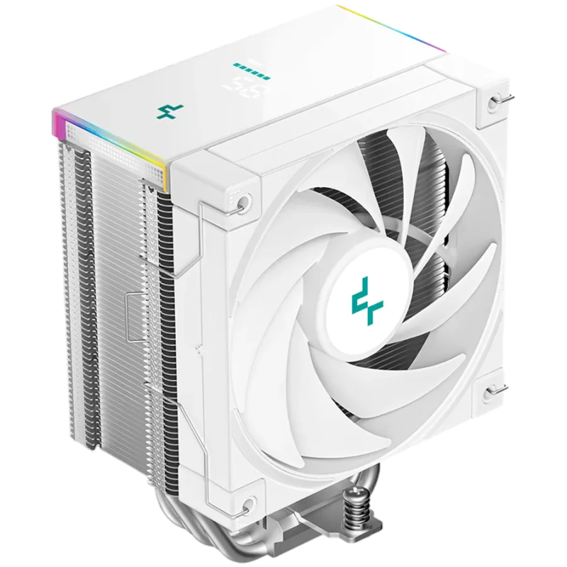 DeepCool AK500S DIGITAL SE WH, CPU Air Cooler, 1x120mm FK120 PWM FDB Fan, ARGB, Digital Display, 5 Heatpipes, Fluid Dynamic Bear