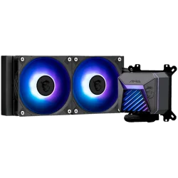 MSI MAG CORELIQUID A15 240, 2x120mm Pre-installed ARGB Daisy Chain Fans, Adjustable Offset Kit, Replacable Top Cover, Copper Bas