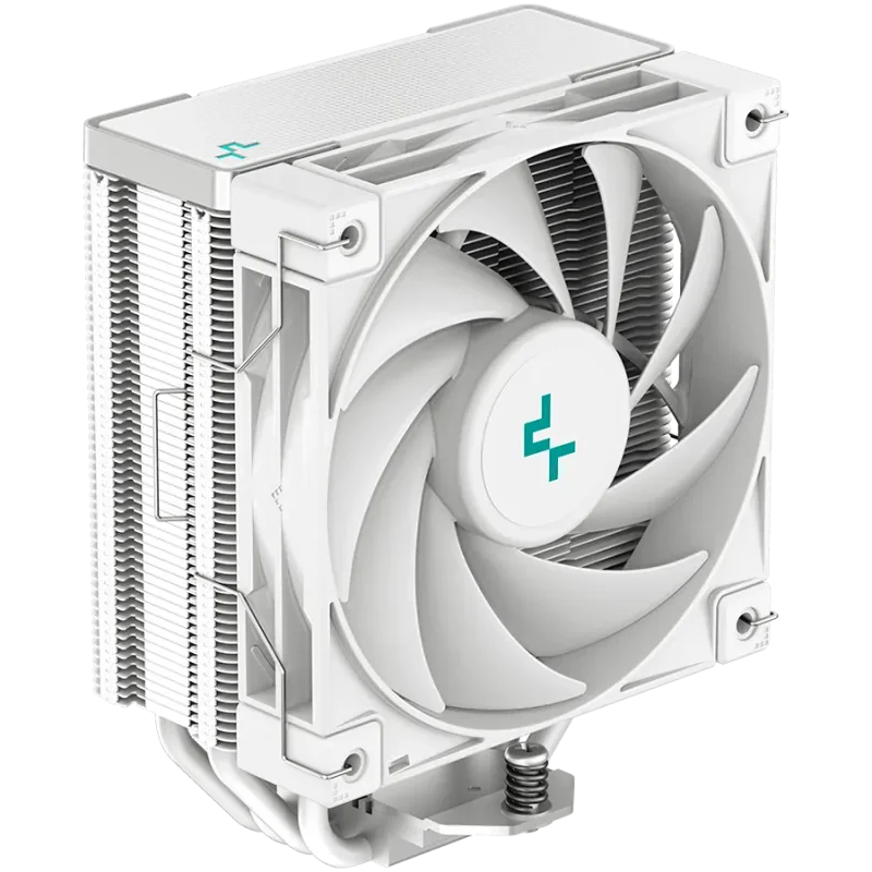 DeepCool AK400 WH, CPU Air Cooler, 1x120mm PWM Fan, TDP 220W, 4 Heatpipes, White, LGA1700/1200/115x, AMD AM5/AM4, 127x97x155 mm(
