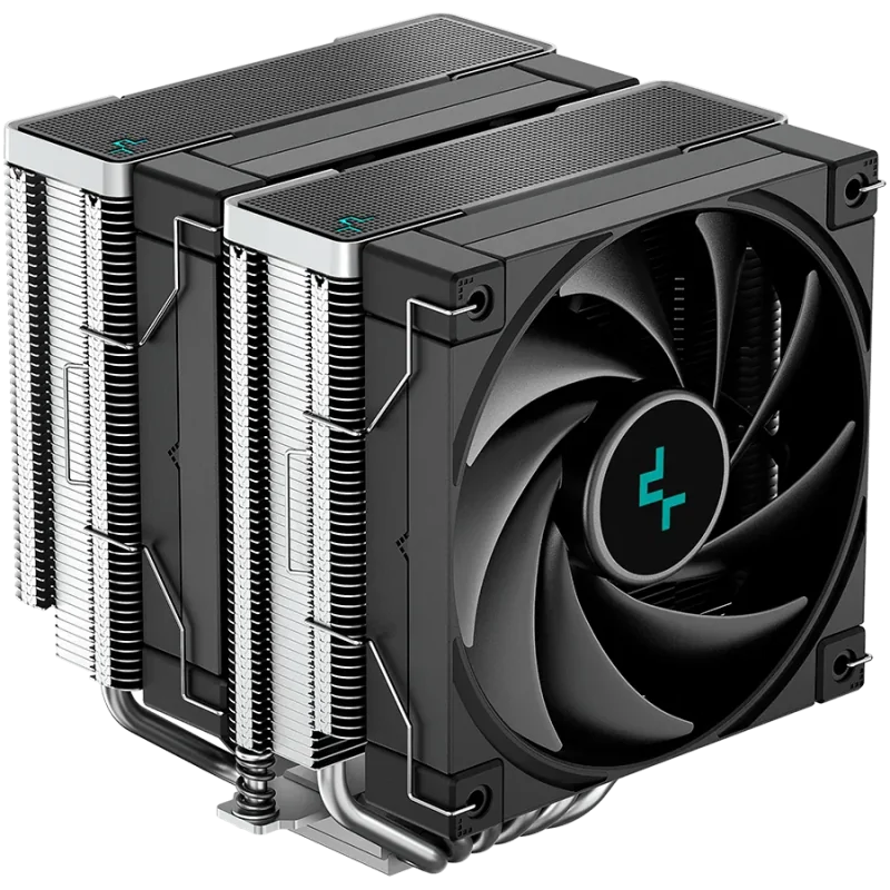 DeepCool AK620, CPU Air Cooler, 2x120mm PWM Fan, TDP 260W, 6 Heatpipes, LGA2066/2011-v3/2011/1700/1200/115x, AMD AM5/AM4, 129x13