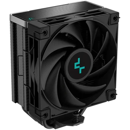 DeepCool AK400 Zero Dark, CPU Air Cooler, 1x120mm PWM Fan, TDP 220W, 4 Heatpipes, LGA1851/1700/1200/115x, AMD AM5/AM4, 127x97x15
