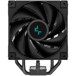 DeepCool AK400 Zero Dark, CPU Air Cooler, 1x120mm PWM Fan, TDP 220W, 4 Heatpipes, LGA1851/1700/1200/115x, AMD AM5/AM4, 127x97x15