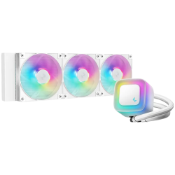 DeepCool LE360 WH V2, 360mm CPU Liquid Cooler, 3x120mm PWM ARGB Fans, ARGB block, White, LGA1851/1700/1200/1151/1150/1155, AMD A