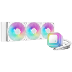 DeepCool LE360 WH V2, 360mm CPU Liquid Cooler, 3x120mm PWM ARGB Fans, ARGB block, White, LGA1851/1700/1200/1151/1150/1155, AMD A