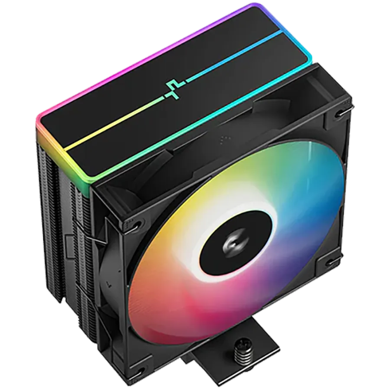 DeepCool AG400 BK ARGB V2, CPU Air Cooler, 1x120mm ARGB PWM Fan, ARGB Top Cover, TDP 220W, 4 Heatpipes, Black, LGA1851/1700/1200