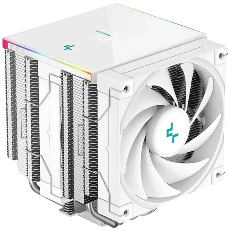 DeepCool AK620 DIGITAL SE WH, CPU Air Cooler, 2x120mm PWM Fans, 6 Heatpipes, White, LGA2066/2011-v3/2011/1851/1700/1200/115x, AM