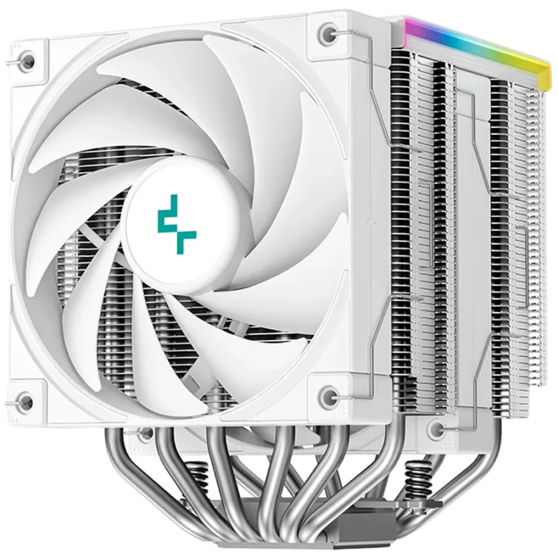 DeepCool AK620 DIGITAL SE WH, CPU Air Cooler, 2x120mm PWM Fans, 6 Heatpipes, White, LGA2066/2011-v3/2011/1851/1700/1200/115x, AM
