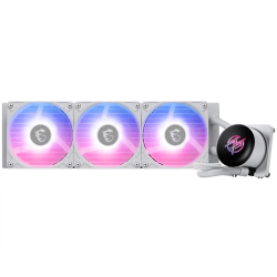 MSI MPG CORELIQUID P13 360 WHITE, 3x120mm Pre-installed CycloBlade 9 ARGB Daisy Chain Fans, 2.1-inch LCD screen, Copper Base, UN