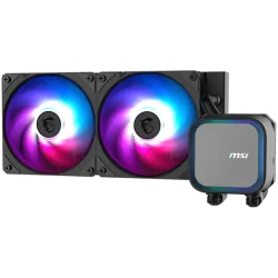 MSI MAG CORELIQUID A13 240, 2x120mm Pre-installed ARGB Daisy Chain Fans, Replacable Top Cover, Copper Base Intel LGA 1700/1851, 