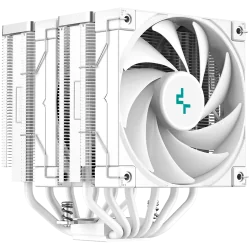 DeepCool AK620 WH, CPU Air Cooler, 2x120mm PWM FDB Fan, TDP 260W, 6 Heatpipes, White, LGA2066/2011-v3/2011/1700/1200/115x, AMD A