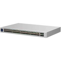 Ubiquiti USW-48 48-port, Layer 2 switch, 48 x GbE ports, 4 x 1G SFP ports, Fanless, silent cooling, ESD/EMP protection, 1.3" tou