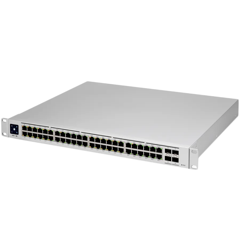 Ubiquiti Layer 3 switch with (48) GbE RJ45 ports and (4) 10G SFP+ ports. - 1