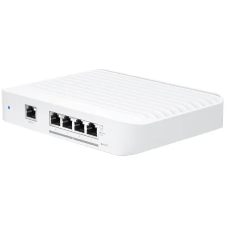 Layer 2 switch with (4) 10GbE RJ45 ports and (1) GbE, 802.3at PoE+ RJ45 input.The Switch Flex XG (USW Flex XG) is a fully manage