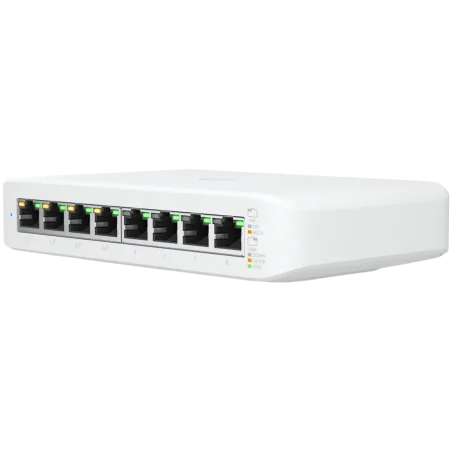 UBIQUITI Lite 8 PoE (4) GbE PoE+, (4) GbE ports 52W total PoE availability Wall mountable. - 1