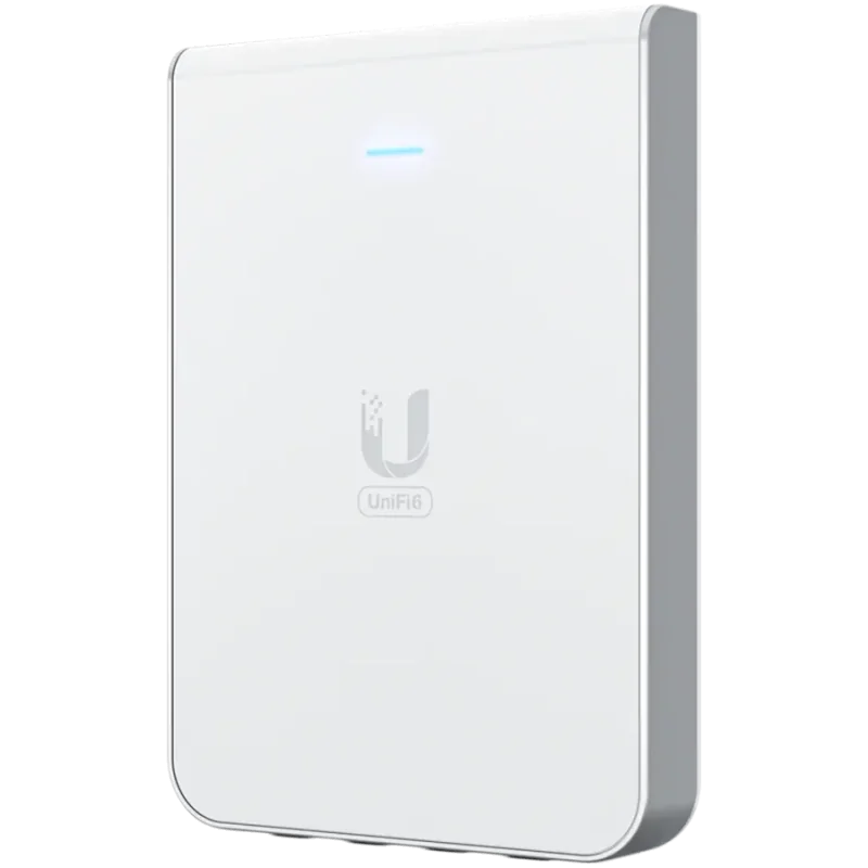 UniFi6 In-Wall. Wall-mounted WiFi 6 access point with a built-in PoE switch. - 1