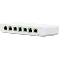Ubiquiti USW-Ultra-210W-EU compact, Layer 2, 8-port GbE PoE switch with versatile mounting options, 7x GbE PoE+ output ports, Gb