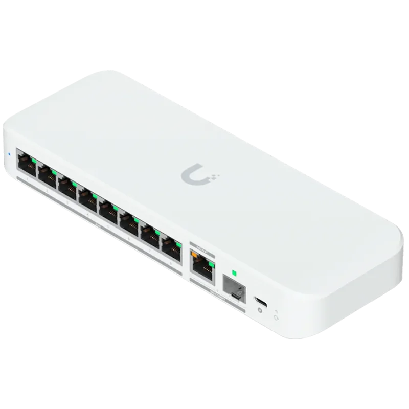Ubiquiti switch USW-Flex-2.5G-8-EU 8-port 2.5 GbE ports, 10 GbE PoE+ input port for power / SFP+ port combo - 1
