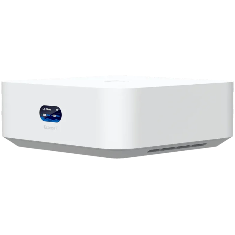 Ubiquiti UniFi Express 7 UX7 Mesh-scalable, super-compact 10G Cloud Gateway with integrated WiFi 7, 10 GbE RJ45 WAN port, 2.5 Gb