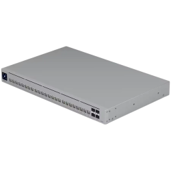 Ubiquiti Layer 3 Etherlighting switch USW-PRO-HD-24-EU, (22) 2.5 GbE, (2) 10 GbE ports, (4) 10G SFP+ ports. DC power backup read
