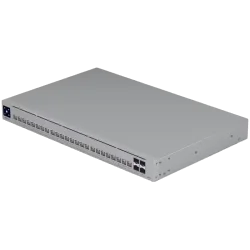 Ubiquiti Layer 3 Etherlighting switch USW-PRO-HD-24-EU, (22) 2.5 GbE, (2) 10 GbE ports, (4) 10G SFP+ ports. DC power backup read