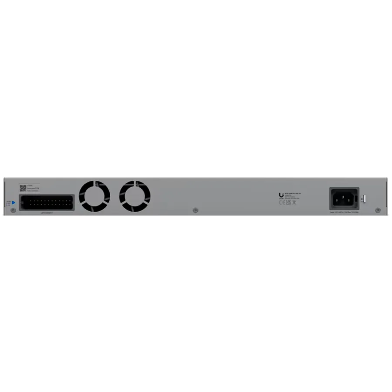 Ubiquiti Layer 3 Etherlighting switch USW-PRO-HD-24-EU, (22) 2.5 GbE, (2) 10 GbE ports, (4) 10G SFP+ ports. DC power backup read