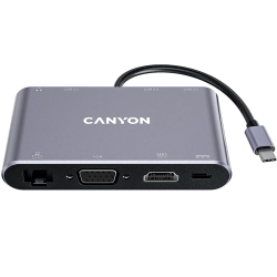 CANYON hub DS-14 8in1 4k USB-C Dark Grey - 1