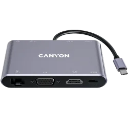 CANYON hub DS-14 8in1 4k USB-C Dark Grey - 1