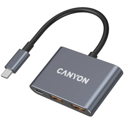 CANYON hub DS-3 3in1 USB-C Dark Grey - 1