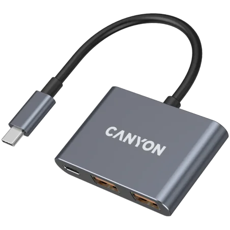 CANYON hub DS-3 3in1 USB-C Dark Grey - 1