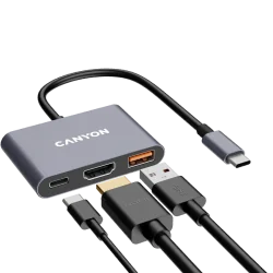 CANYON hub DS-4 3in1 USB-C Grey - 5