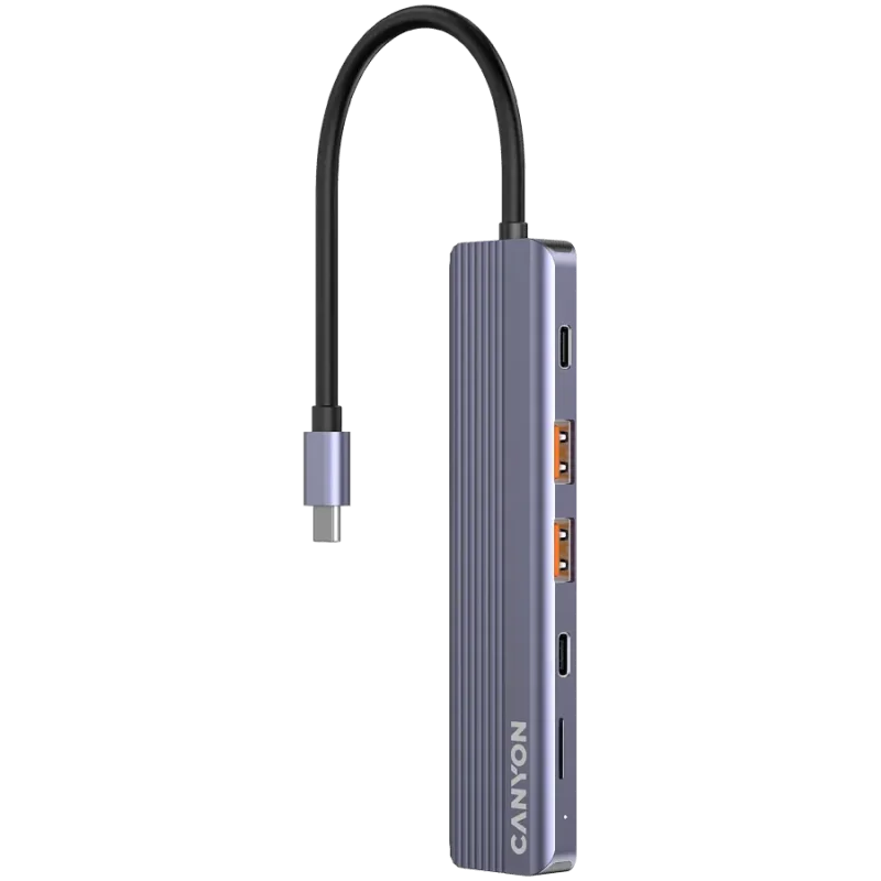 CANYON hub DS-17 6in1 4k USB-C Grey - 1
