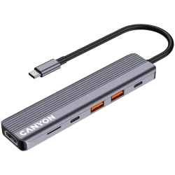 CANYON hub DS-17 6in1 4k USB-C Grey - 3